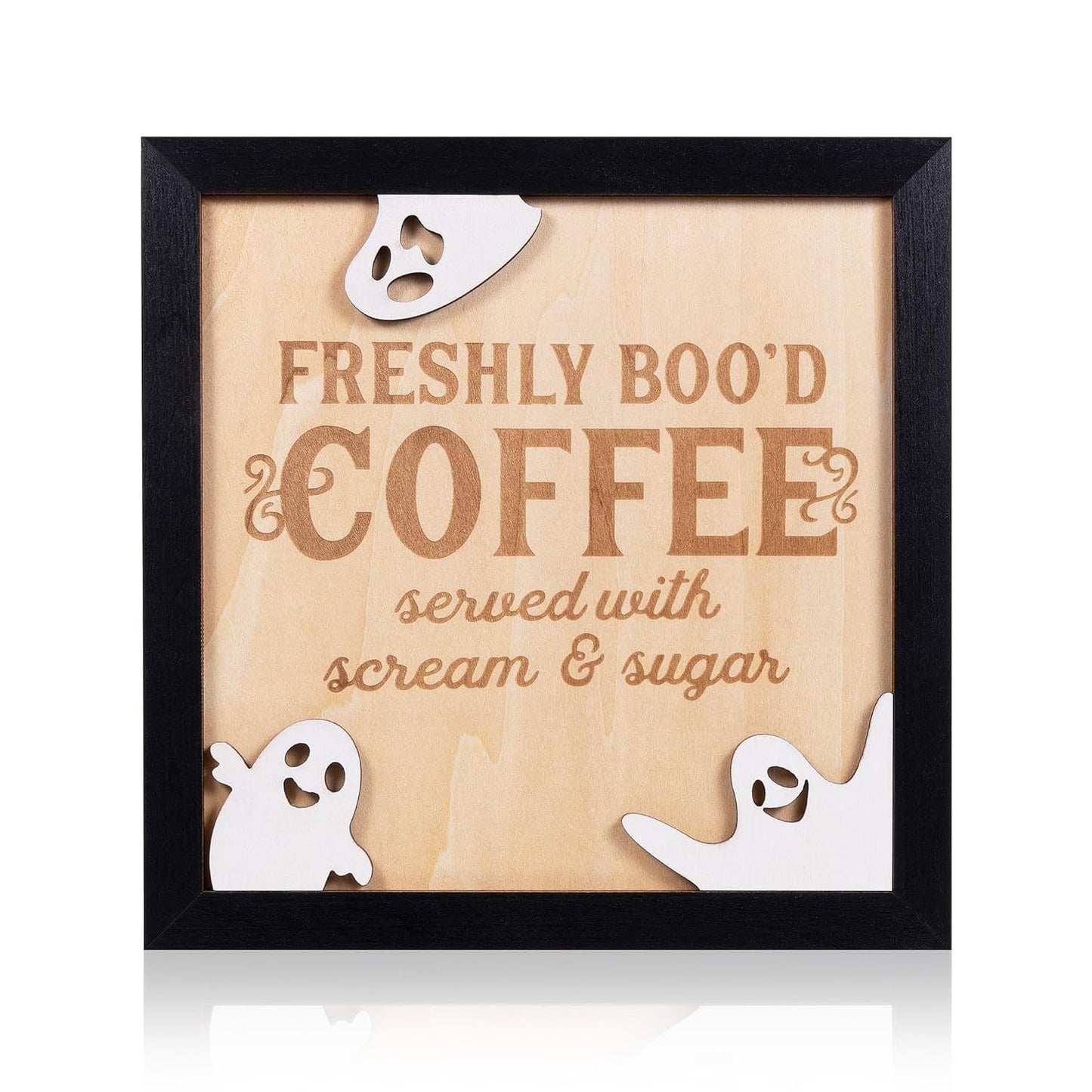 Halloween Coffee Bar Wooden Decorations